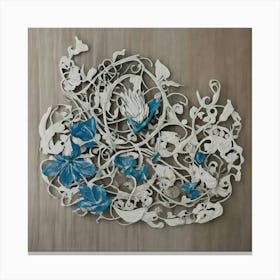 Blue And White Wall Art Canvas Print