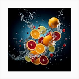 Splashing Fruit 1 Canvas Print