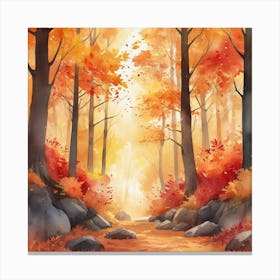 Autumnal Path Canvas Print