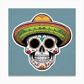 Day Of The Dead Skull 40 Canvas Print