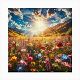 Wildflowers In The Mountains 9 Canvas Print