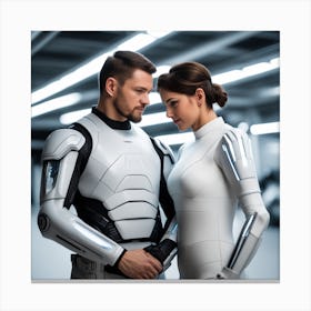 Futuristic Couple 156 Canvas Print