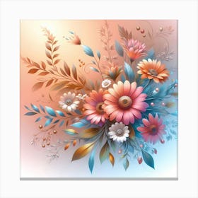 Flowers Wallpaper 1 Canvas Print