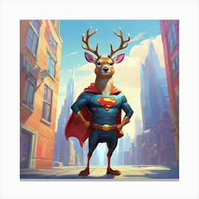 Superman Deer Canvas Print