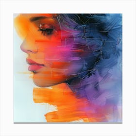 Abstract Of A Woman'S Face 1 Canvas Print