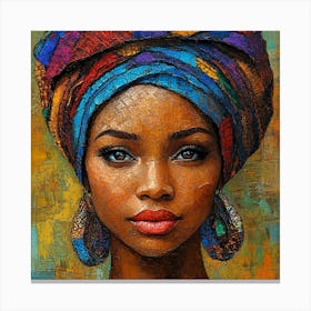 African Woman With Turban Canvas Print