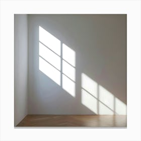White Room With Windows Canvas Print