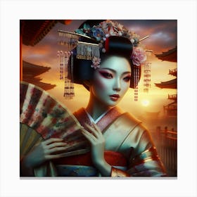 Geishaart35 Canvas Print