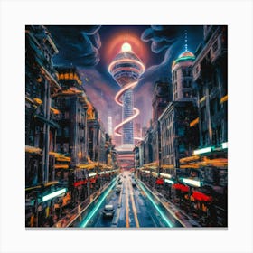 Futuristic City 1 Canvas Print