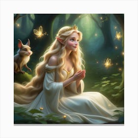 Elf In The Forest Canvas Print