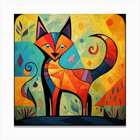 Colorful Fox Canvas Print