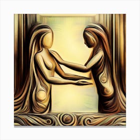 Two Women In Love Canvas Print