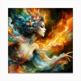 Fire Girl Canvas Print