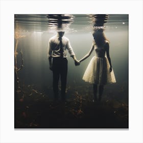 Underwater Couple Canvas Print