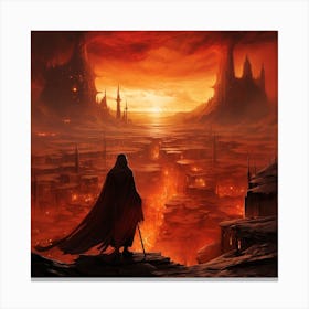 City On Fire Canvas Print