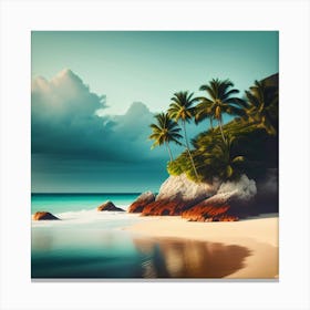 Tropical Beach - Beach Stock Videos & Royalty-Free Footage Canvas Print