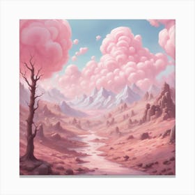 Cotton Candy Landscape Canvas Print