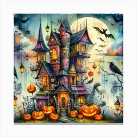 Halloween House Canvas Print