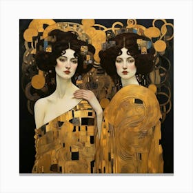  Klimt Ladies Art Print  Canvas Print