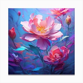 Peony Flowers 1 Canvas Print