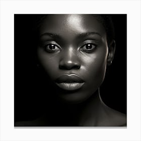 Portrait Of African Woman Canvas Print