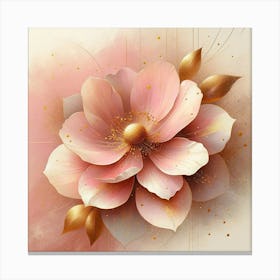 Pink Flower Painting Canvas Print