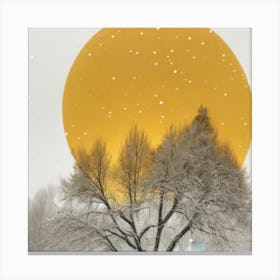 Tree In The Snow Winter Morning Art Print Snow Canvas Print