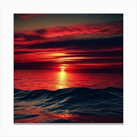 Sunset Over The Ocean 164 Canvas Print