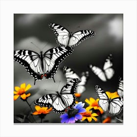 Butterflies In The Sky 2 Canvas Print