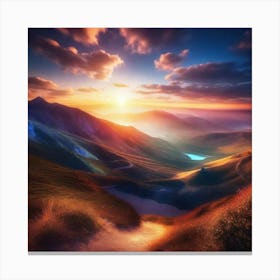 Sunset In The Mountains 47 Canvas Print