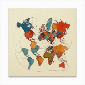 World Map 1 Canvas Print