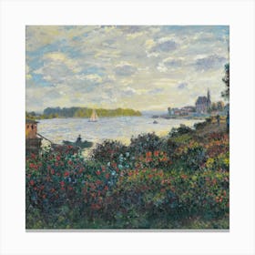 Claude Monet And The Seine Canvas Print