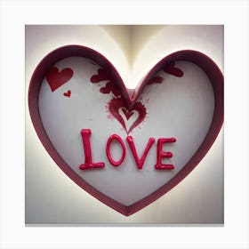 Love shape Canvas Print