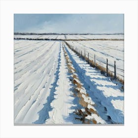 Snowy Field Canvas Print