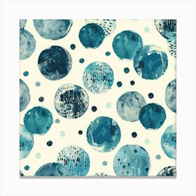 Blue Circles 26 Canvas Print