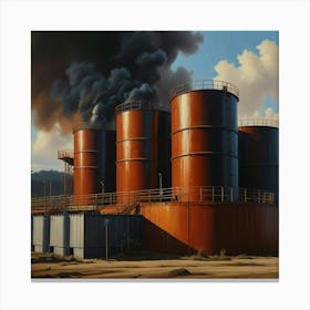 'Black Smoke' Canvas Print