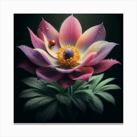 Macro shot Lotus Flower Canvas Print