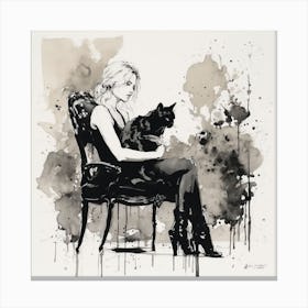 'Black Cat' 1 Canvas Print