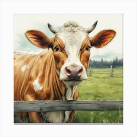 Cow Painting 3 Canvas Print