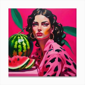 Watermelon Girl 1 Canvas Print