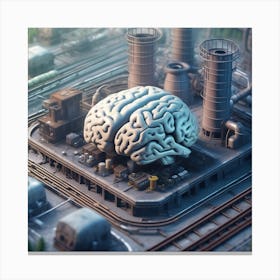 Brain In The Factory Canvas Print