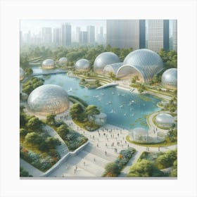 Futuristic Cityscape 87 Canvas Print