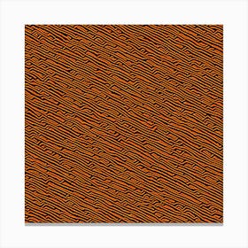 Abstract Stripes - Orange, A Seamless Pattern, Flat Art, 183 Canvas Print