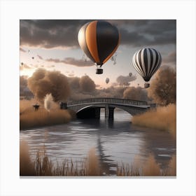 Hot Air Balloons Landscape 16 Canvas Print