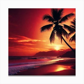 Sunset At The Beach 770 Canvas Print