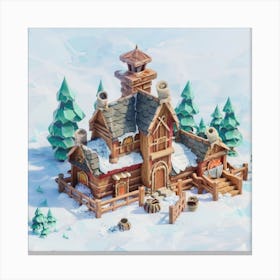A Snow Village 1 Canvas Print