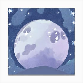 Moon in the sky Canvas Print