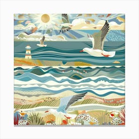 Seagulls 11 Canvas Print