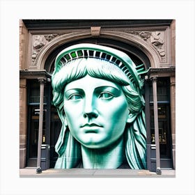 Liberty Face Nyc Manhattan Canvas Print