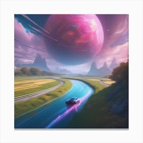 Space Landscape 6 Canvas Print